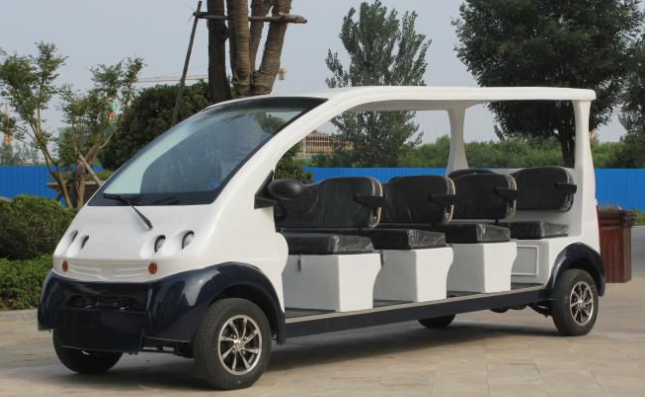 白色電動景區游覽車車型介紹